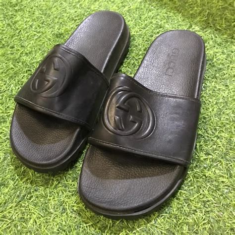 gucci slides men pre owned|gucci slides men price.